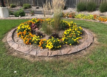 circular flower bed