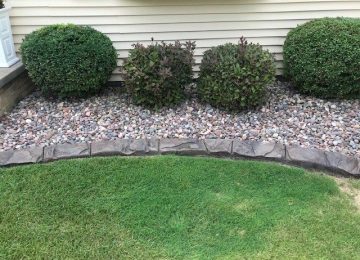 flowerbed with curbing