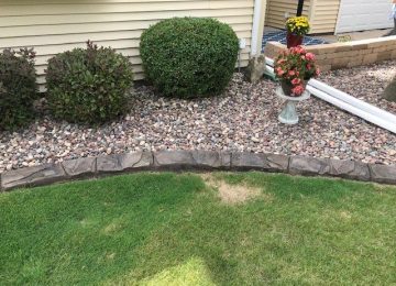 curbing bordering garden bed